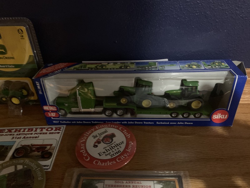 Small John Deere Tractors and Buttons